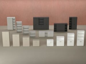 Ερμάρια γραφείου Basic μελαμίνη - Souridi Office